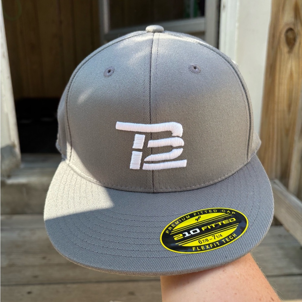 TB12 Gray Fitted Hat Tom Brady, Size: 6 7/8 - 7 1/4 - Picture 6 of 8